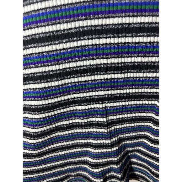 Younique Y2K Ribbed Collared Mini Sweater Dress Small Blue Black Grunge - Picture 6 of 7